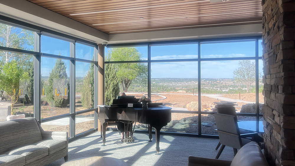 room with a view of the garden at pikes peak hospice