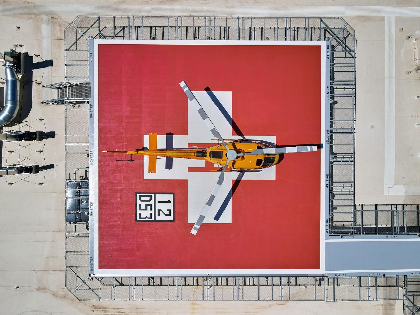 Helipad with copter 2