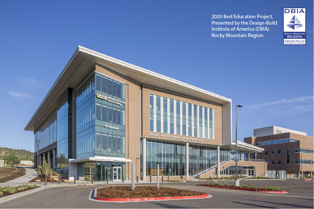 UCCS Hybl Exterior Photo EntrancewithDBIALogo