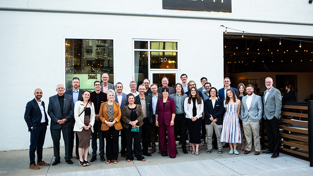 rta staff pose for a photo at the anniversary party